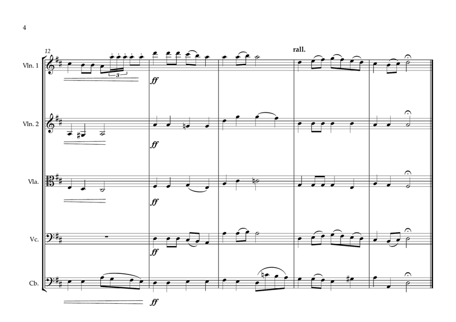 Sierra Leonean National Anthem for String Orchestra String Orchestra scores gallery preview page 4
