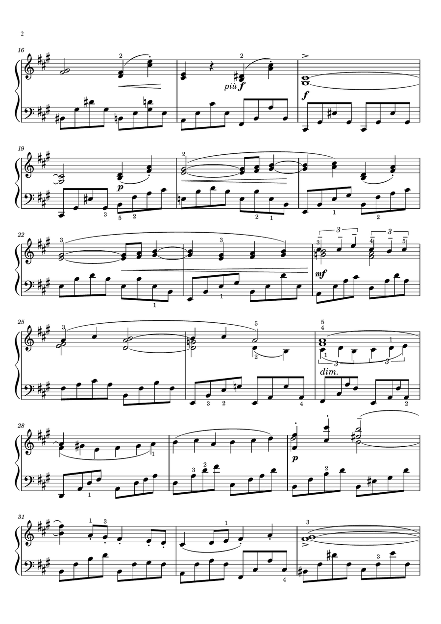 Claude Debussy - Suite bergamasque, L.75 IV. Passepied - for Piano Solo With Fingered Original Piano Solo scores gallery preview page 2