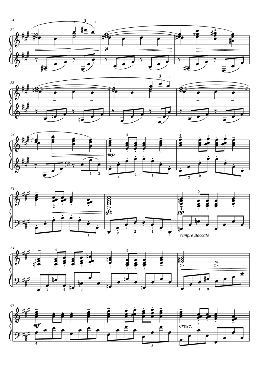 Claude Debussy - Suite bergamasque, L.75 IV. Passepied - for Piano Solo With Fingered Original Piano Solo scores gallery preview page 4