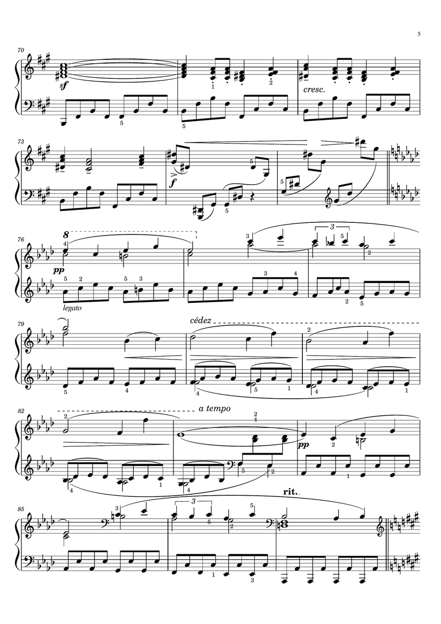 Claude Debussy - Suite bergamasque, L.75 IV. Passepied - for Piano Solo With Fingered Original Piano Solo scores gallery preview page 5