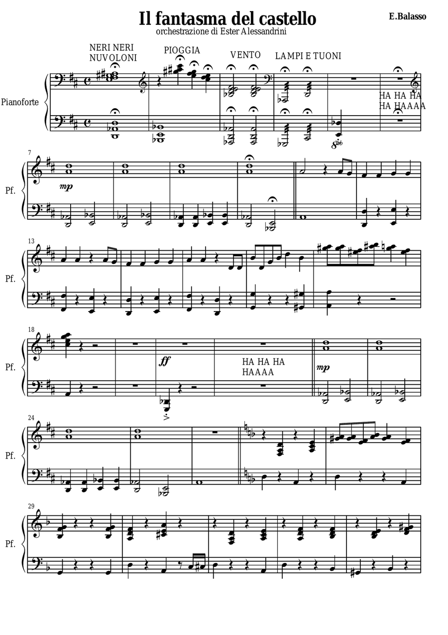 Il fantasma del castello (only separate parts) Flute scores gallery preview page 3