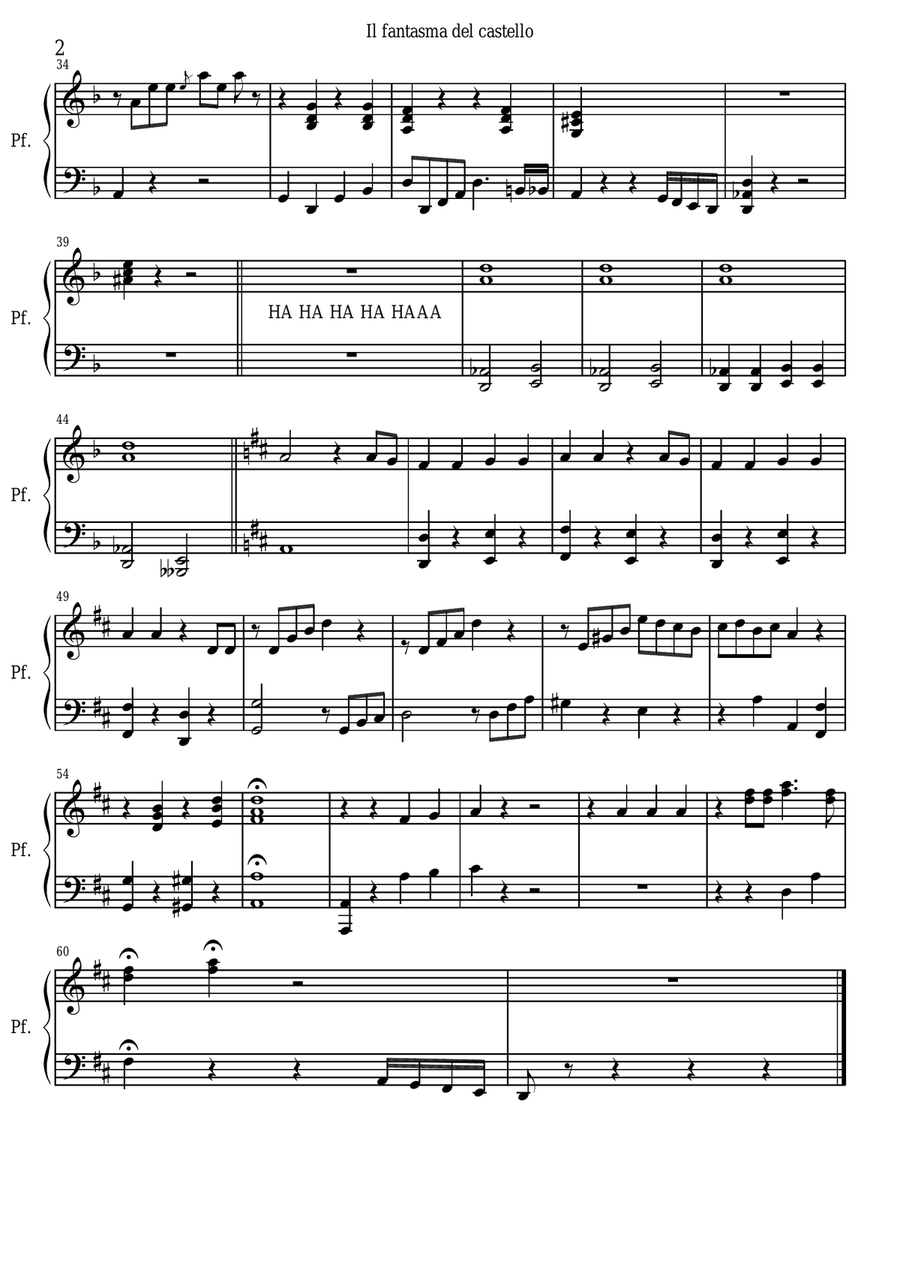 Il fantasma del castello (only separate parts) Flute scores gallery preview page 4