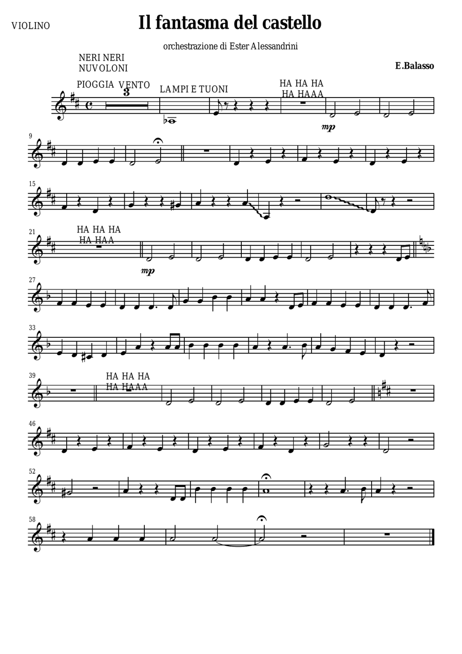 Il fantasma del castello (only separate parts) Flute scores gallery preview page 6
