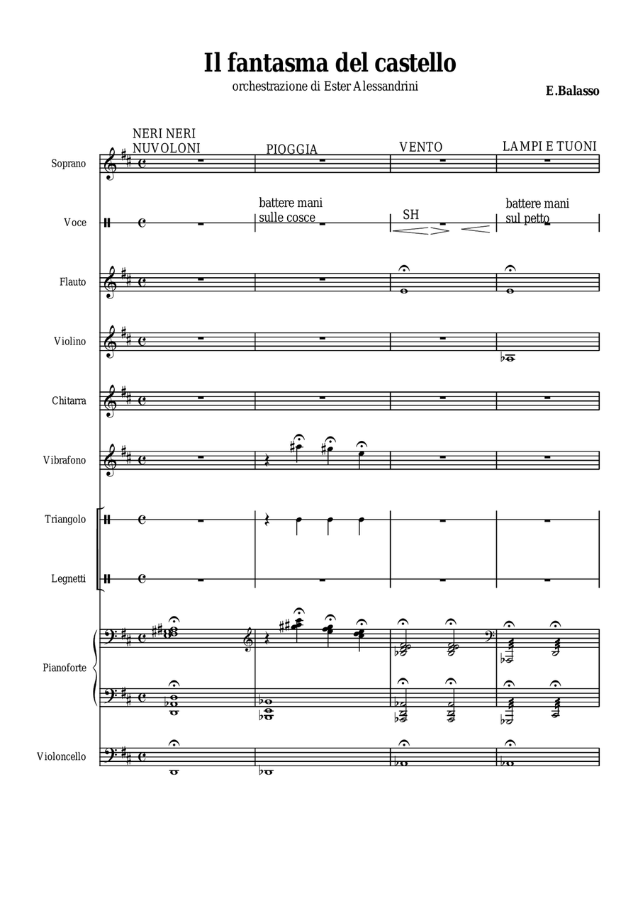 Il fantasma del castello Il fantasma del castello Choir scores gallery preview page 1