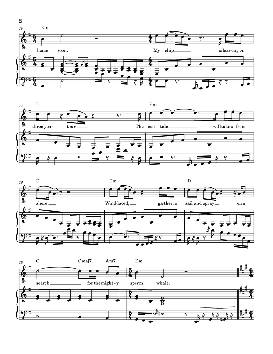 Nantucket Sleighride Nantucket Sleighride Piano, Vocal scores gallery preview page 3