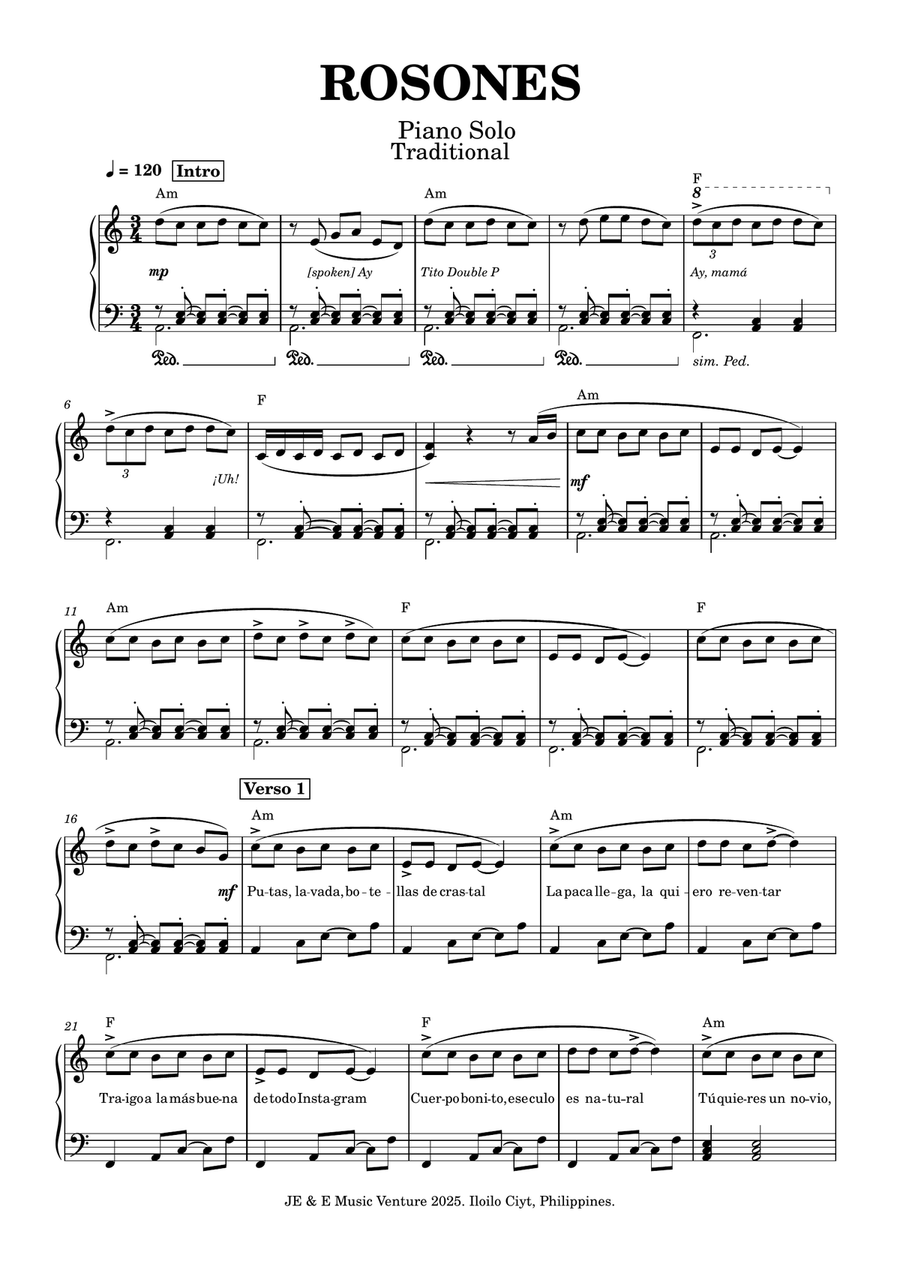Rosones Rosones A Cappella scores gallery preview page 1