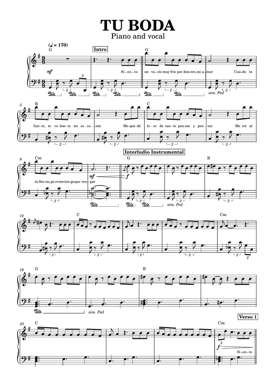 Tu Boda Tu Boda A Cappella scores gallery preview page 1