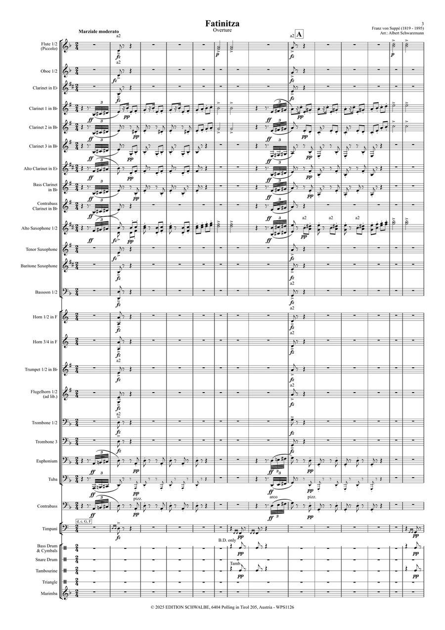 Fatinitza, Overture Concert Band scores gallery preview page 3