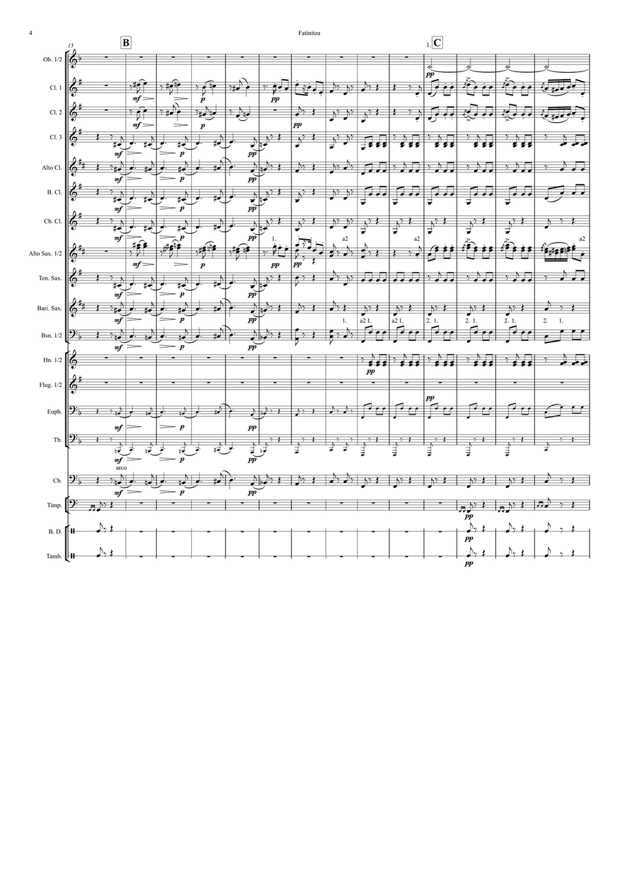 Fatinitza, Overture Concert Band scores gallery preview page 4