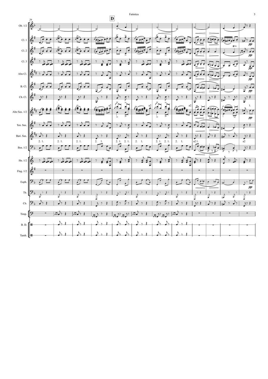 Fatinitza, Overture Concert Band scores gallery preview page 5