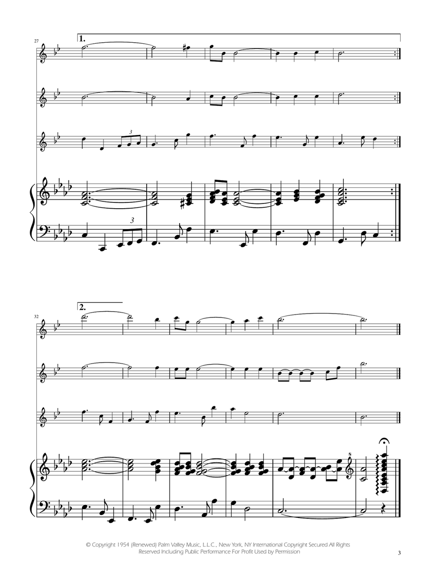 Fly Me To The Moon (In Other Words) Trumpet Trio scores gallery preview page 3