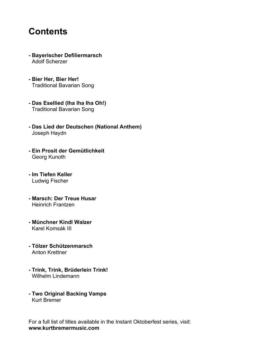 INSTANT OKTOBERFEST: DELUXE BUNDLE Small Ensemble scores gallery preview page 3