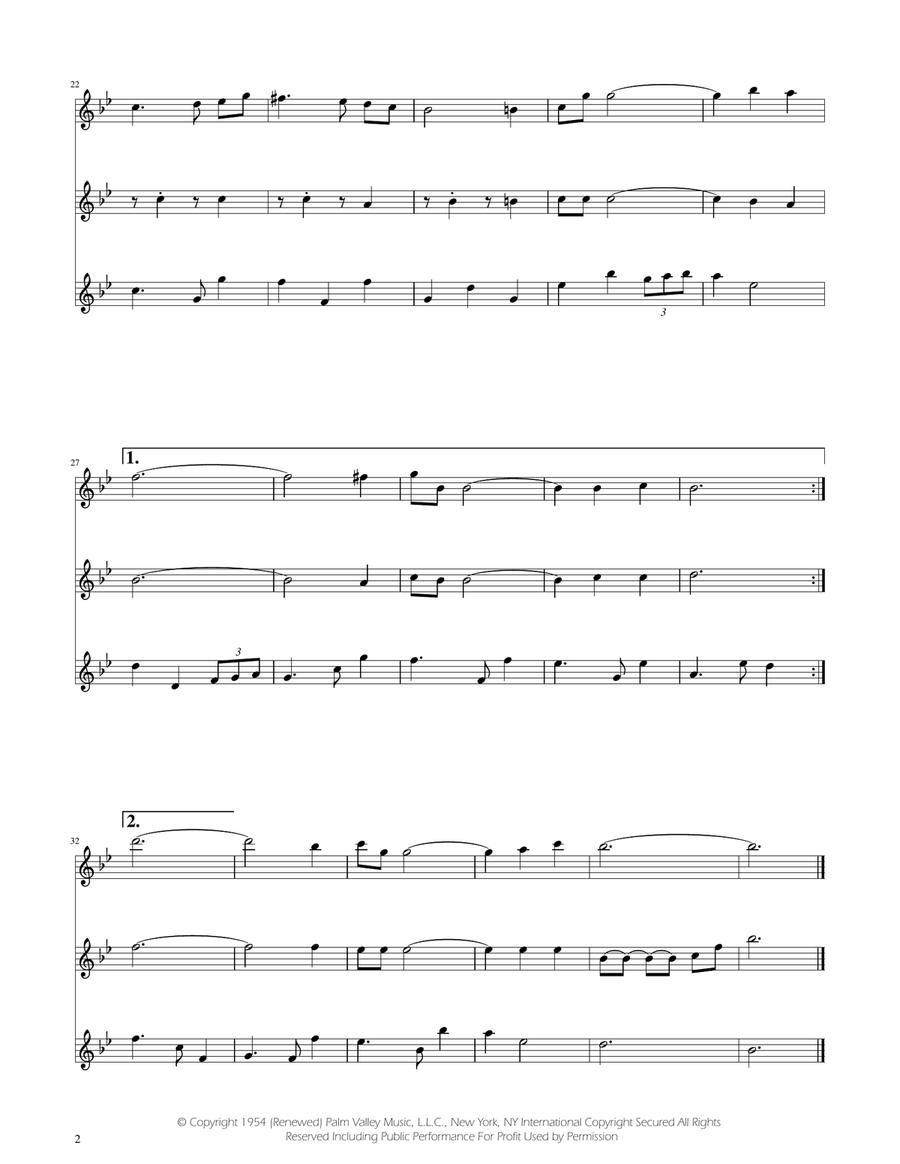 Fly Me To The Moon (In Other Words) Trumpet Trio scores gallery preview page 2
