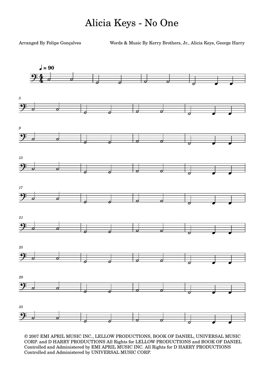 No One No One Acoustic Guitar scores gallery preview page 1