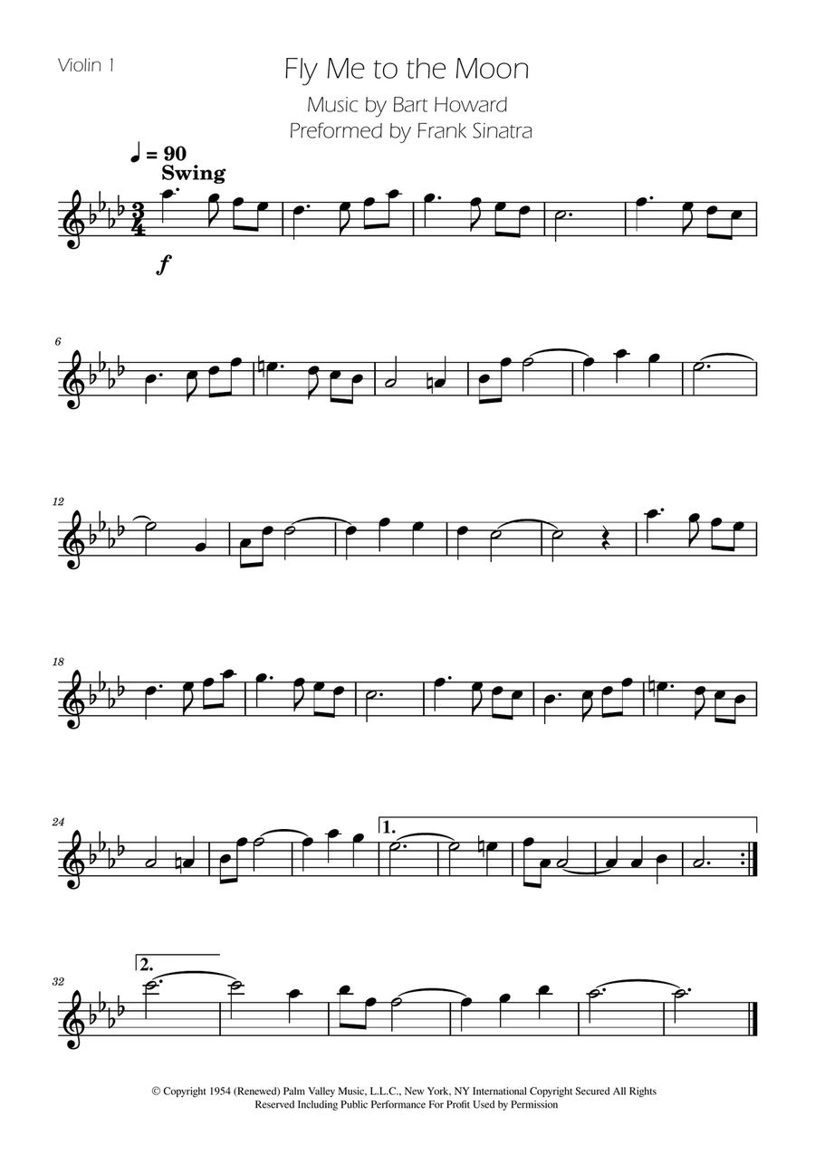 Fly Me To The Moon (In Other Words) String Trio scores gallery preview page 3
