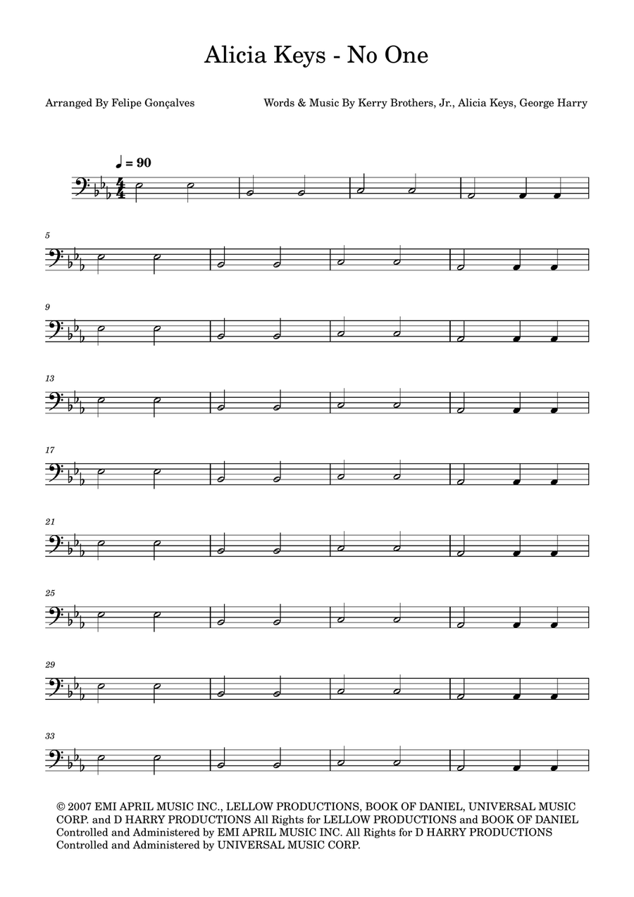 No One No One Acoustic Guitar scores gallery preview page 1