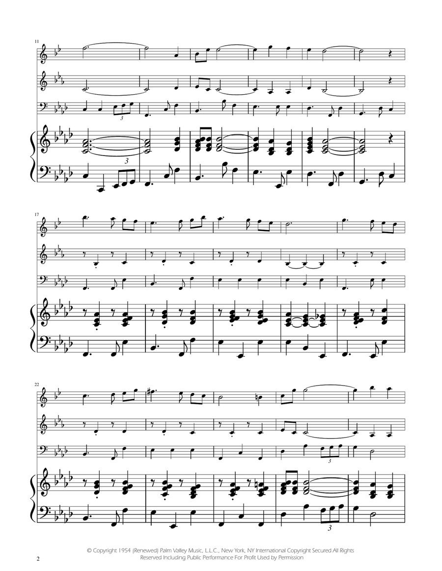 Fly Me To The Moon (In Other Words) Brass Trio scores gallery preview page 2