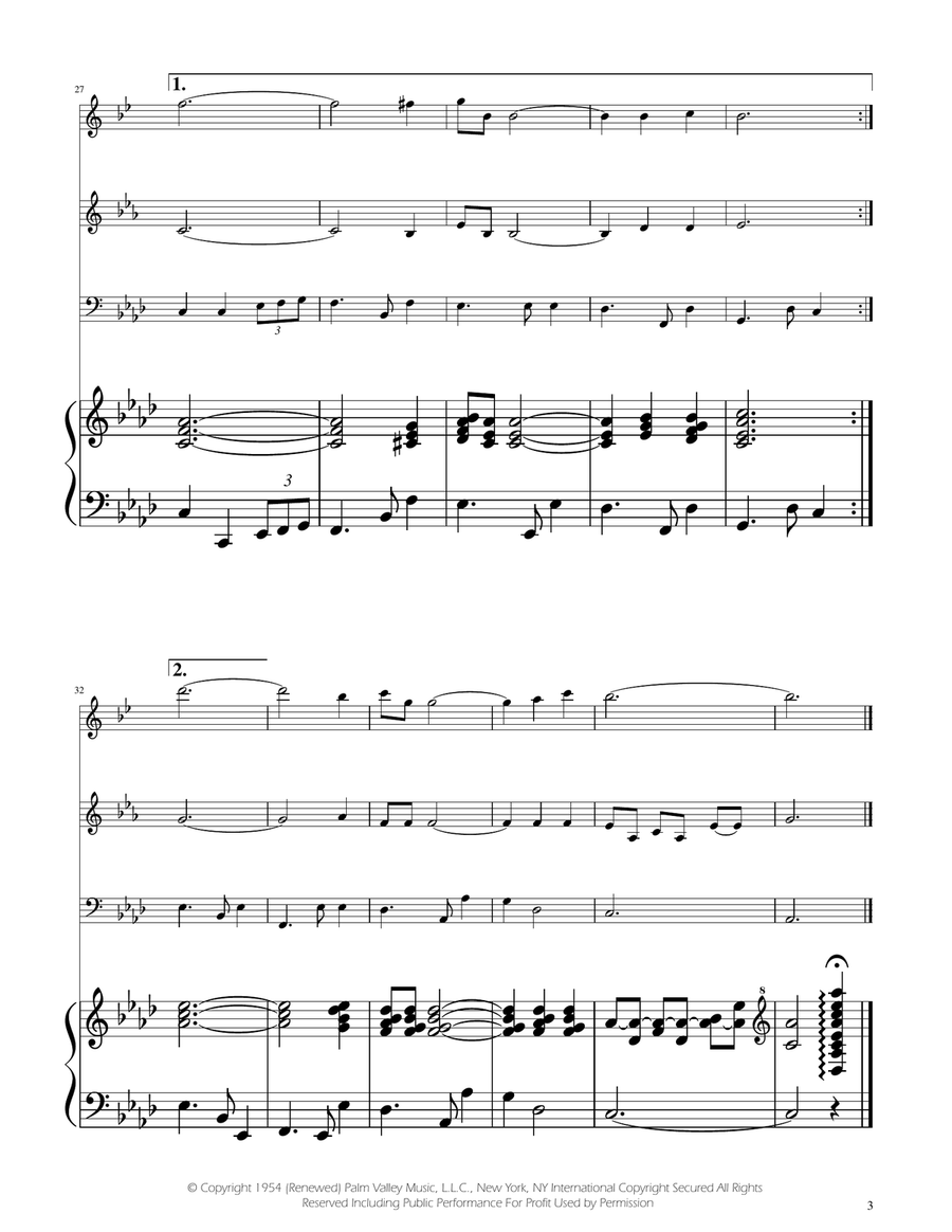Fly Me To The Moon (In Other Words) Brass Trio scores gallery preview page 3