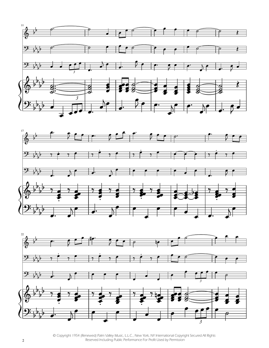 Fly Me To The Moon (In Other Words) Brass Trio scores gallery preview page 2