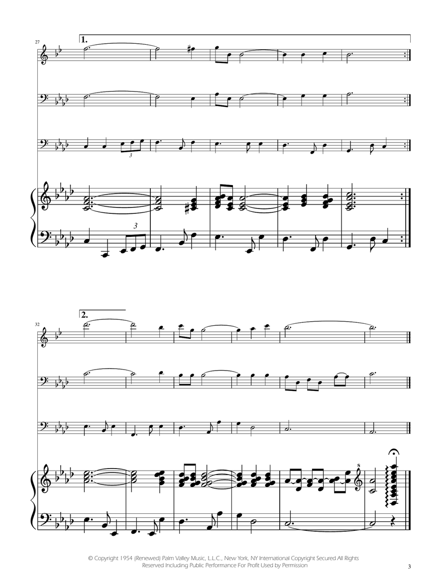Fly Me To The Moon (In Other Words) Brass Trio scores gallery preview page 3