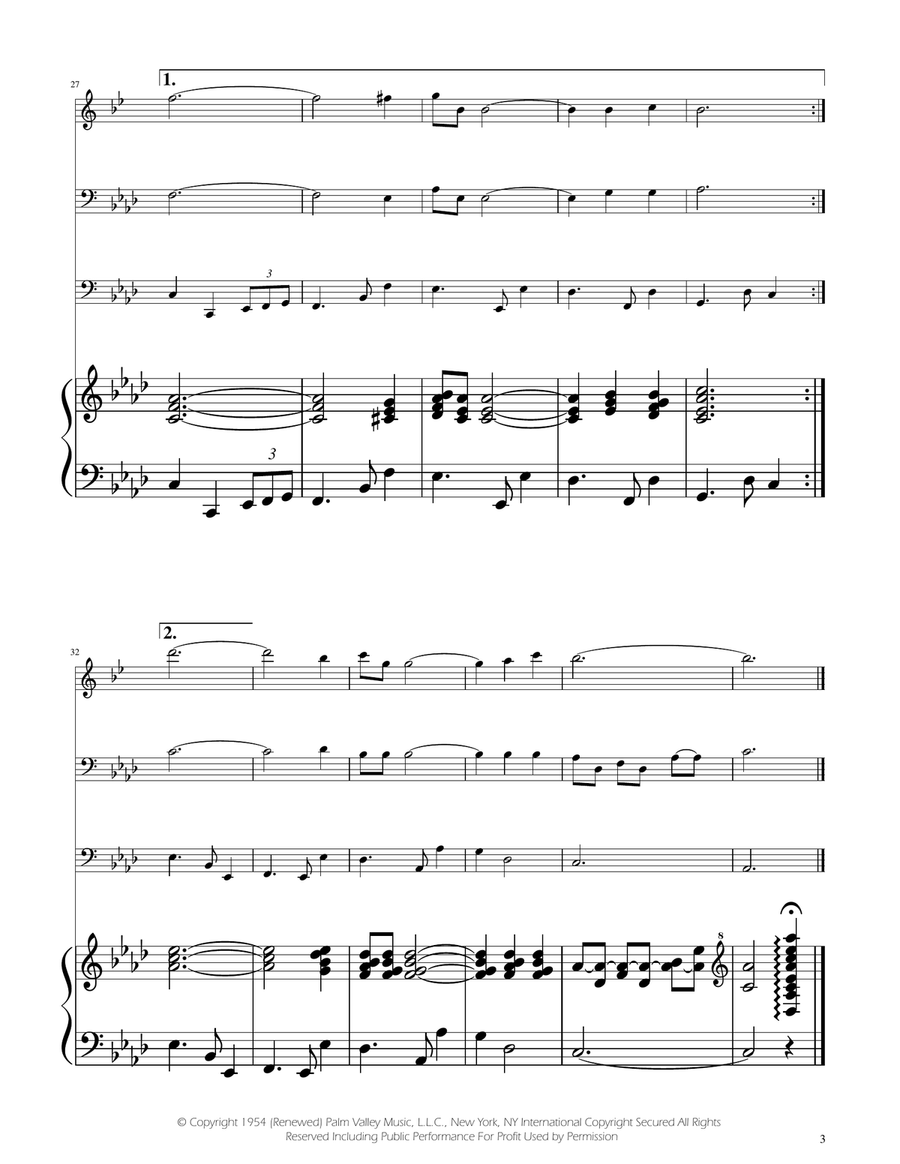 Fly Me To The Moon (In Other Words) Brass Trio scores gallery preview page 3