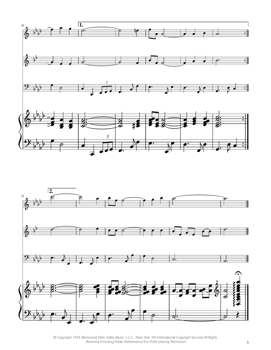 Fly Me To The Moon (In Other Words) Woodwind Trio scores gallery preview page 3