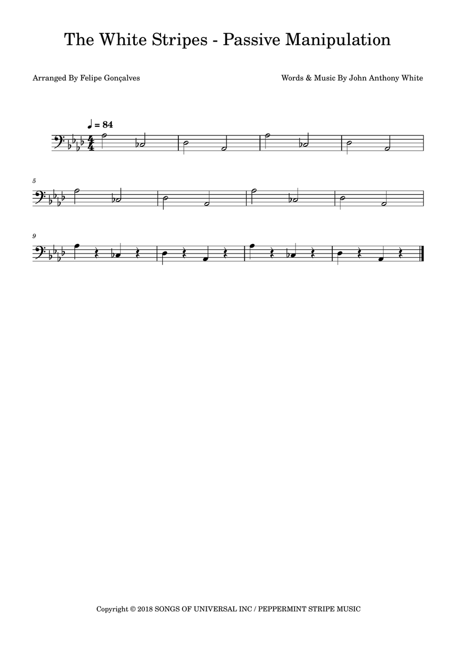Passive Manipulation Passive Manipulation Bass Guitar scores gallery preview page 1