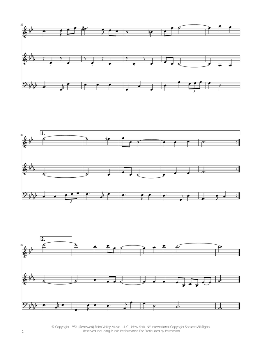 Fly Me To The Moon (In Other Words) Brass Trio scores gallery preview page 2