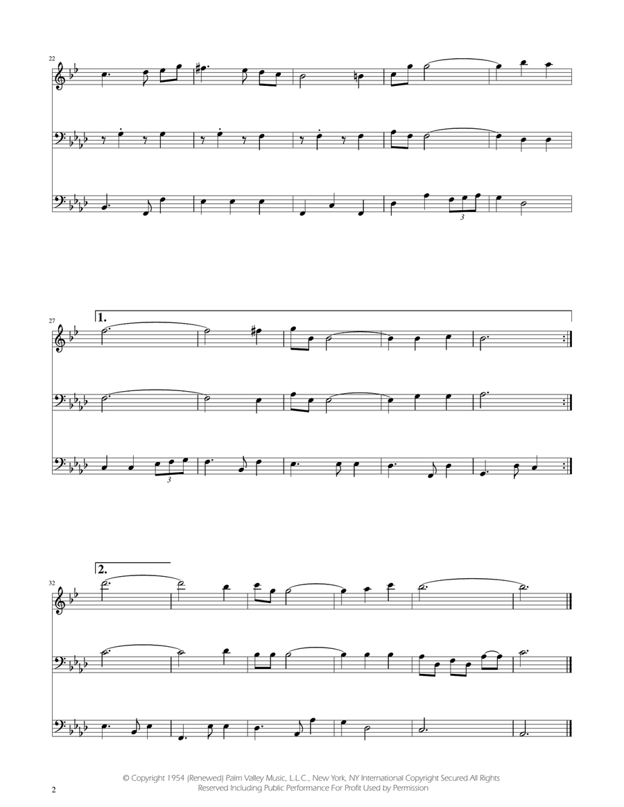 Fly Me To The Moon (In Other Words) Brass Trio scores gallery preview page 2