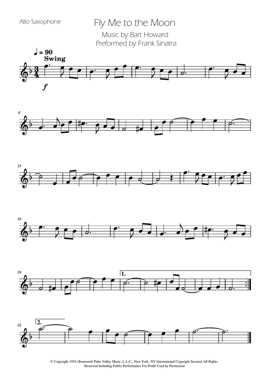 Fly Me To The Moon (In Other Words) Woodwind Trio scores gallery preview page 3