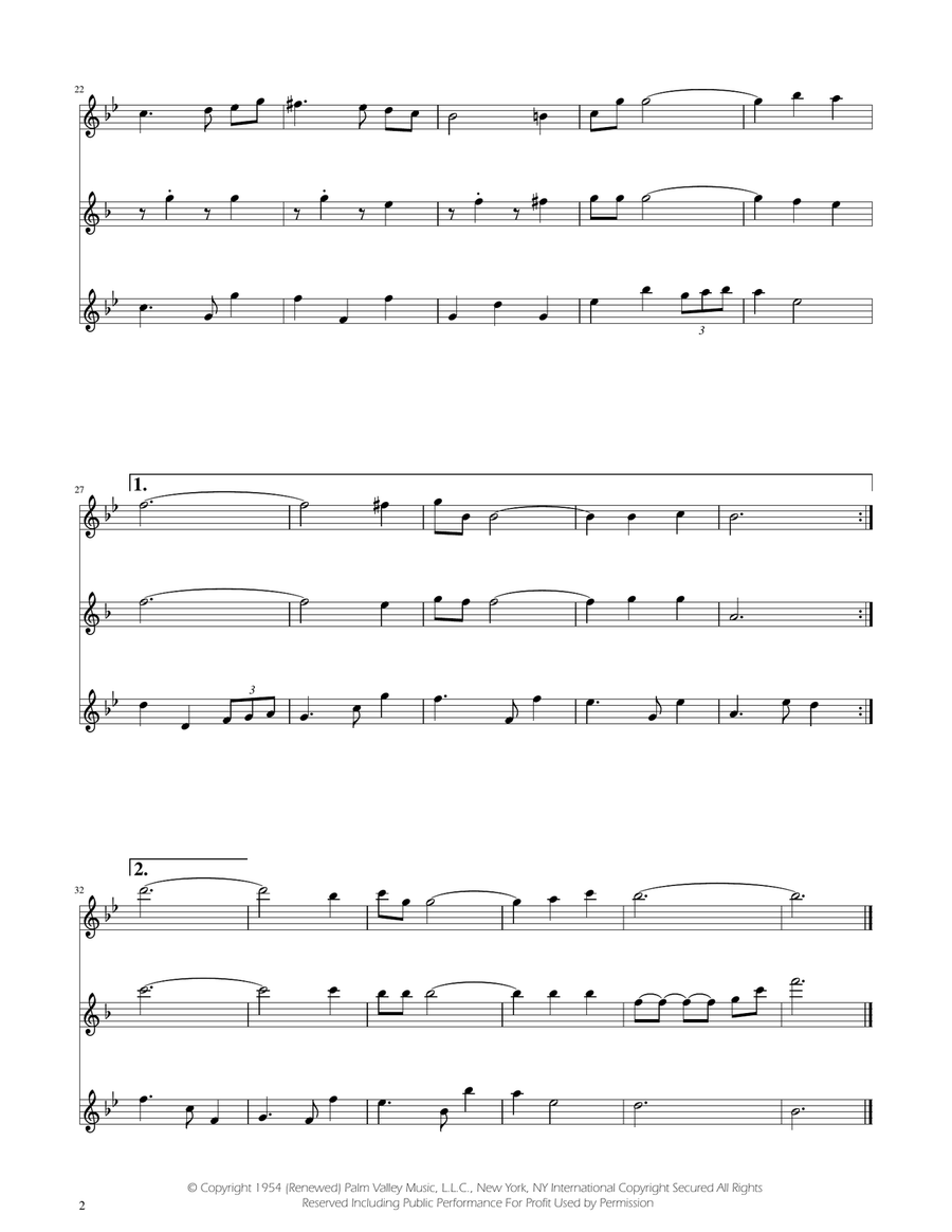 Fly Me To The Moon (In Other Words) Woodwind Trio scores gallery preview page 2