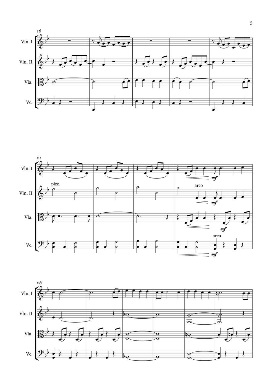 The Dangling Conversation String Quartet scores gallery preview page 3