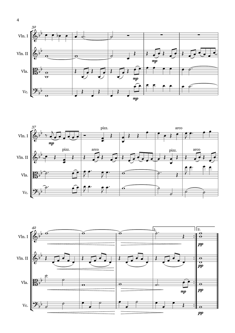 The Dangling Conversation String Quartet scores gallery preview page 4