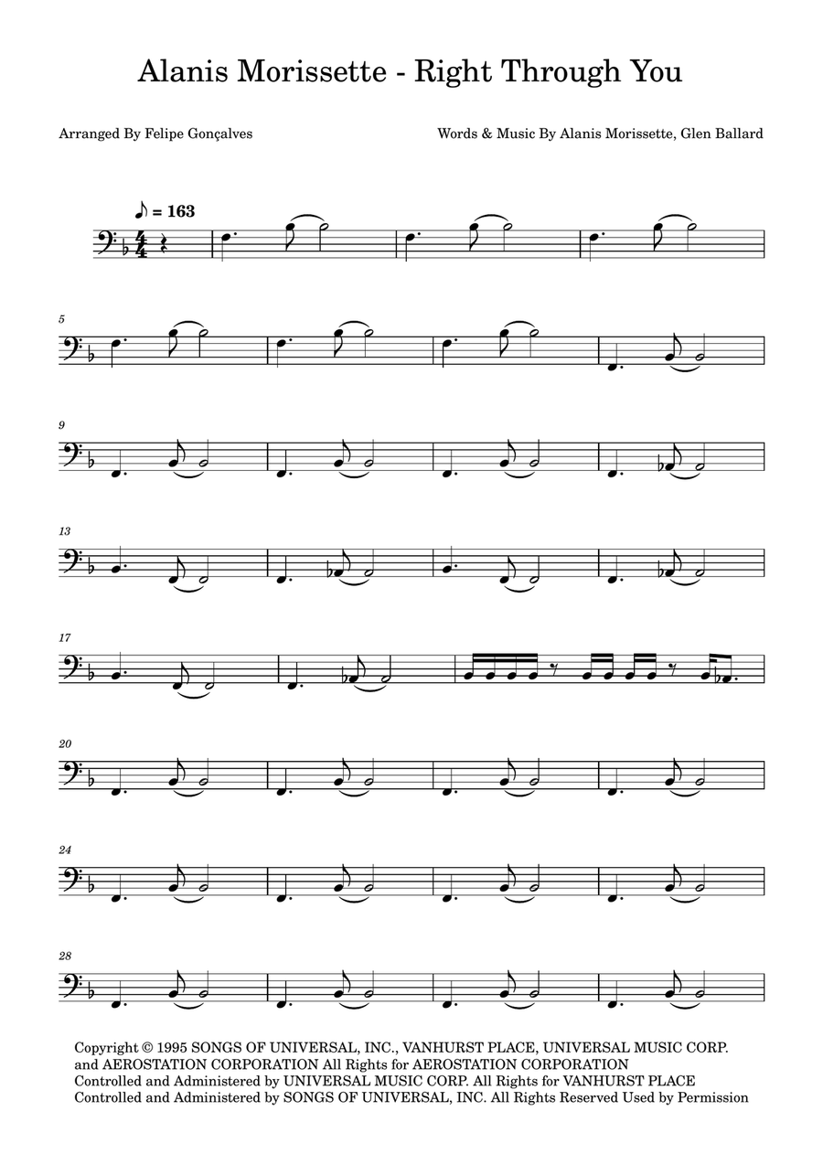 Right Through You Right Through You Acoustic Guitar scores gallery preview page 1