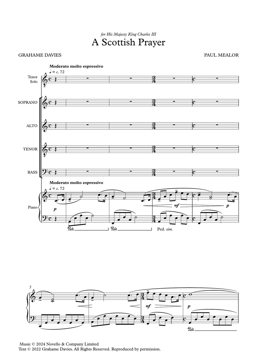 A Scottish Prayer A Scottish Prayer 4-Part scores gallery preview page 1