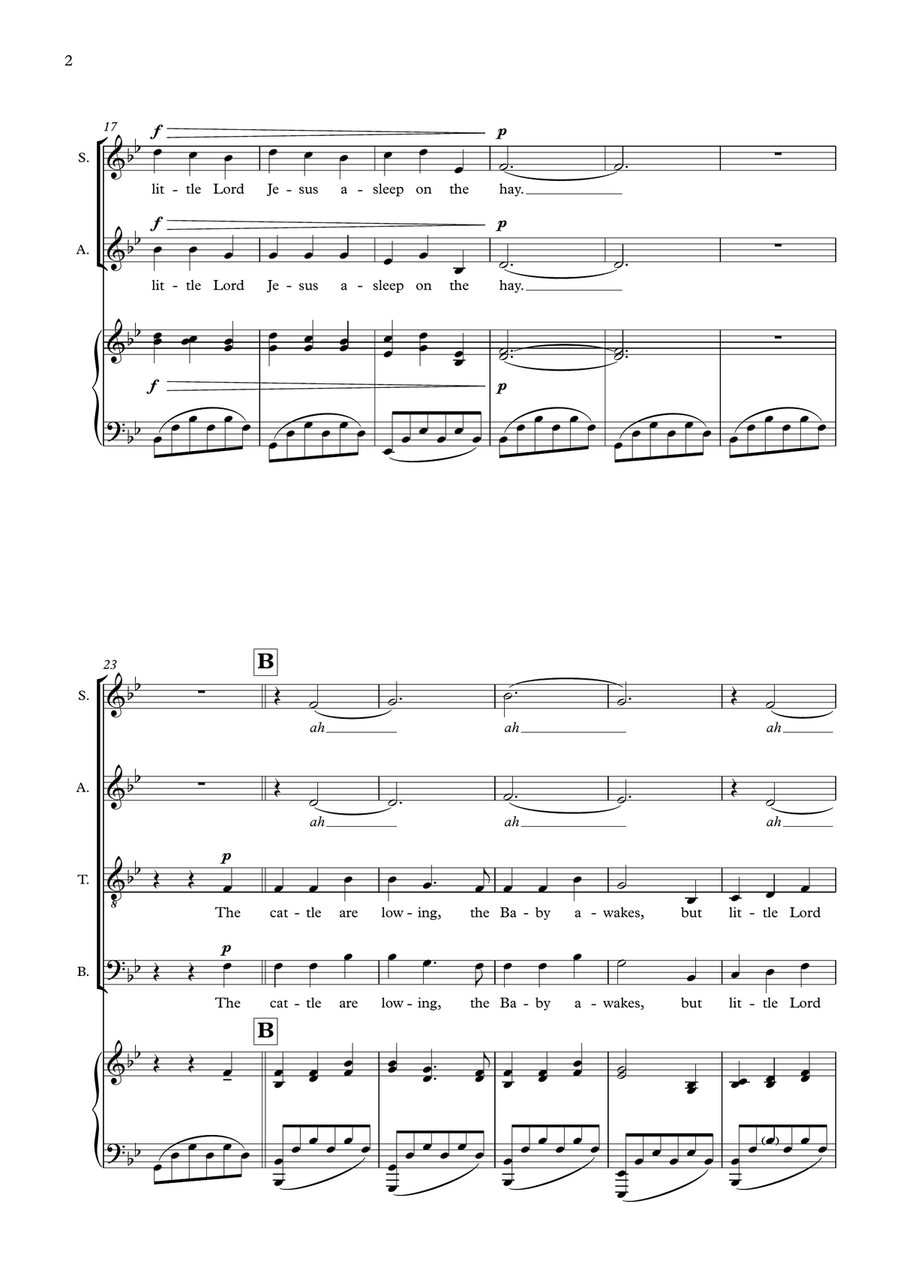 Away in a Manger Away in a Manger 4-Part scores gallery preview page 2