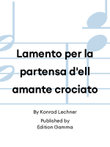 Lamento per la partensa d'ell amante crociato