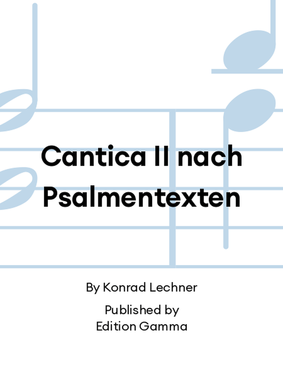 Cantica II nach Psalmentexten Score scores gallery preview page 1