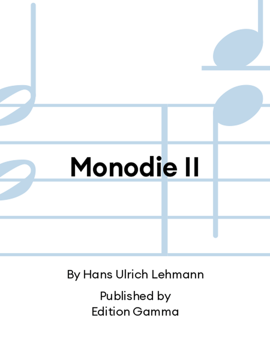 Monodie II Monodie II Score scores gallery preview page 1
