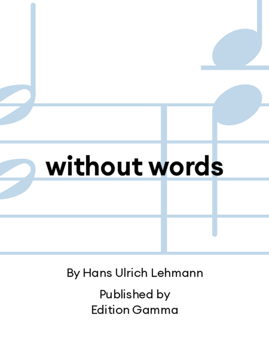 without words without words Piano Accompaniment scores gallery preview page 1