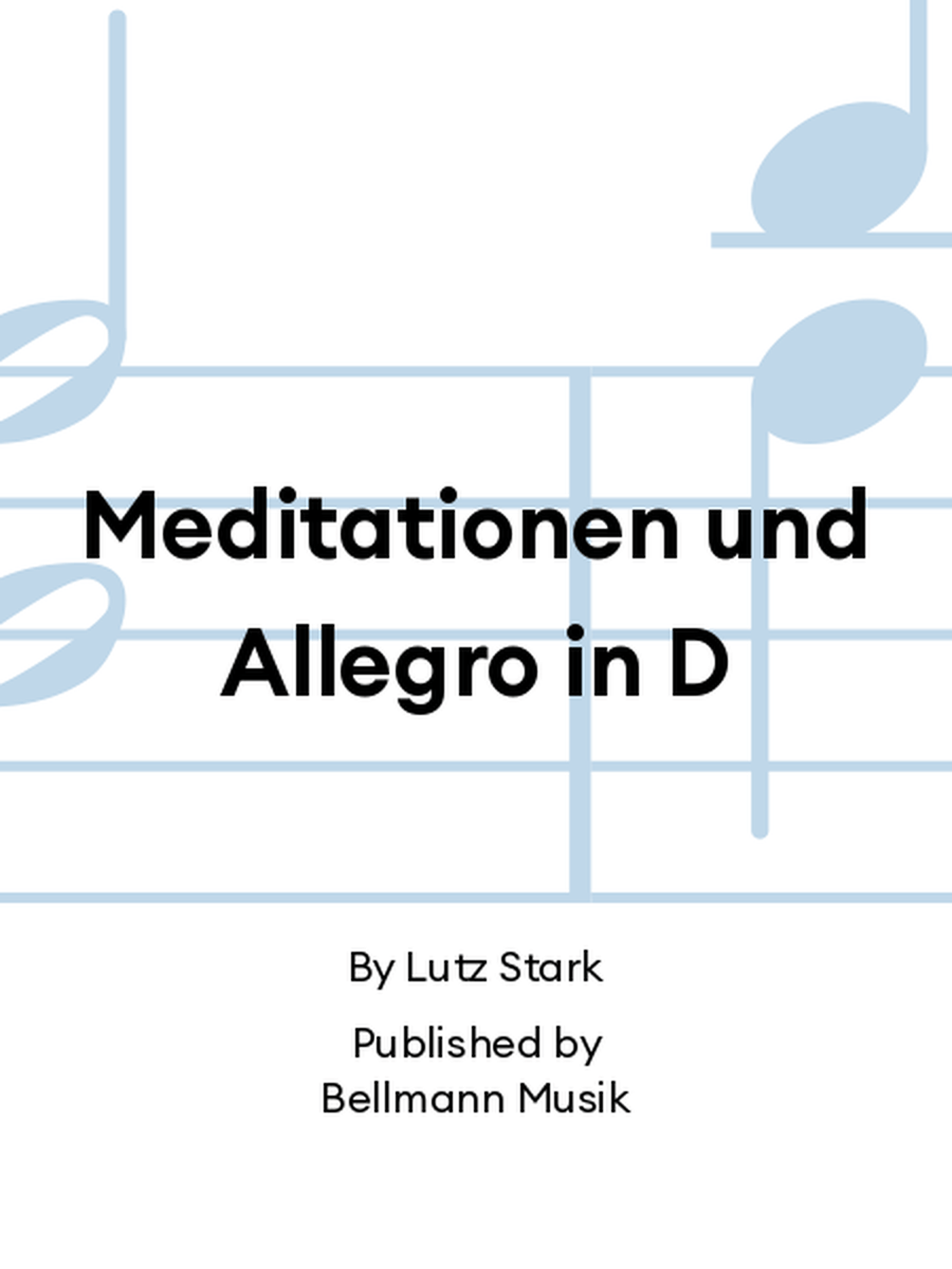 Meditationen und Allegro in D Orchestra scores gallery preview page 1