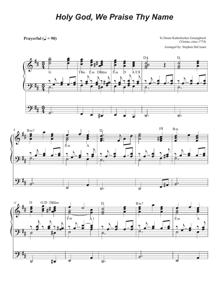 Holy God, We Praise Thy Name (Flute solo and Organ) Flute Solo scores gallery preview page 6