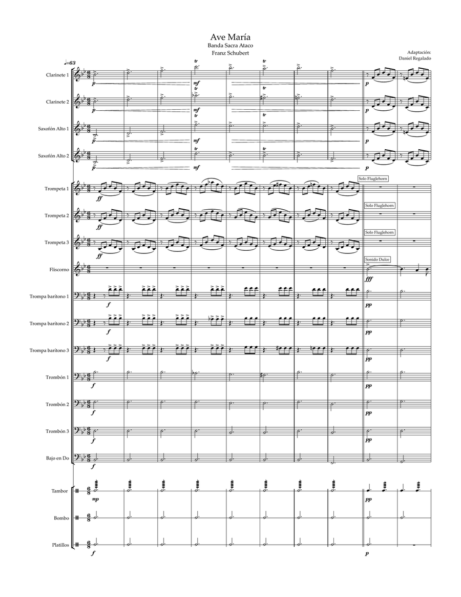Ave Maria Ave Maria Concert Band scores gallery preview page 1