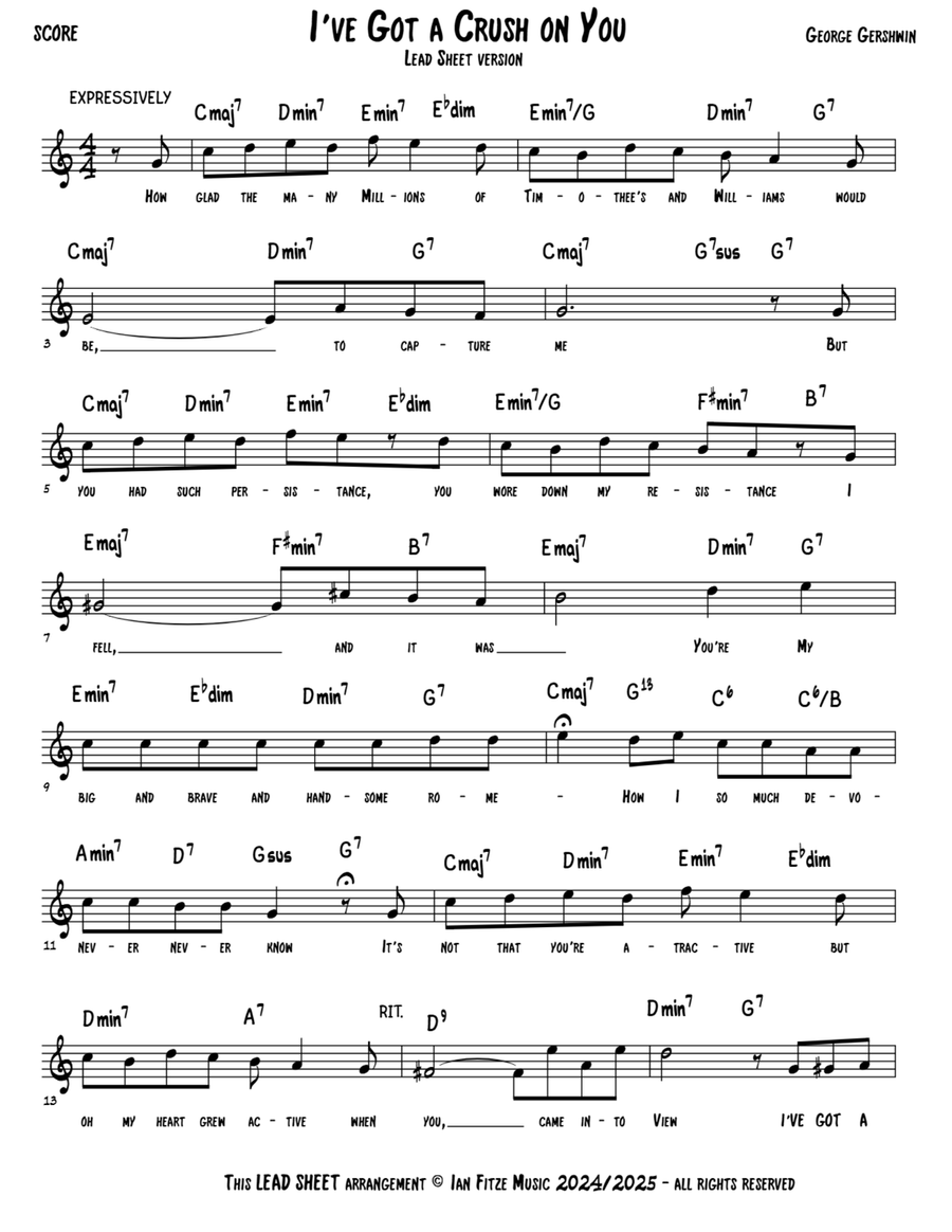 I've Got a Crush On You Piano scores gallery preview page 2