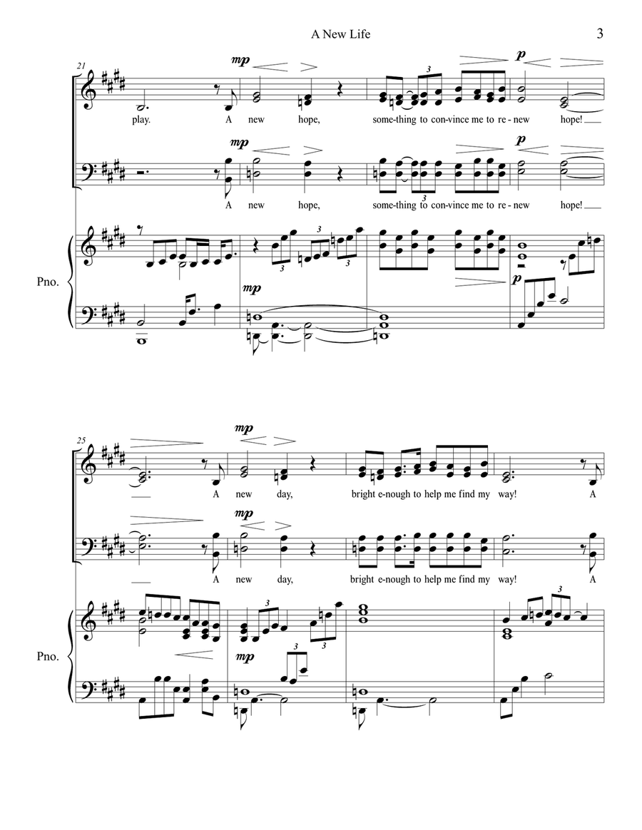 A New Life A New Life 4-Part scores gallery preview page 3