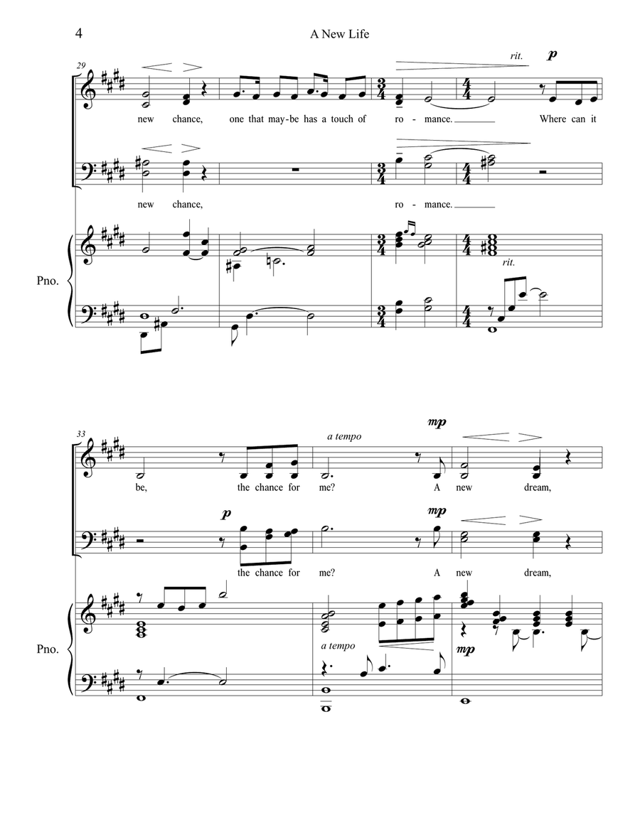 A New Life A New Life 4-Part scores gallery preview page 4