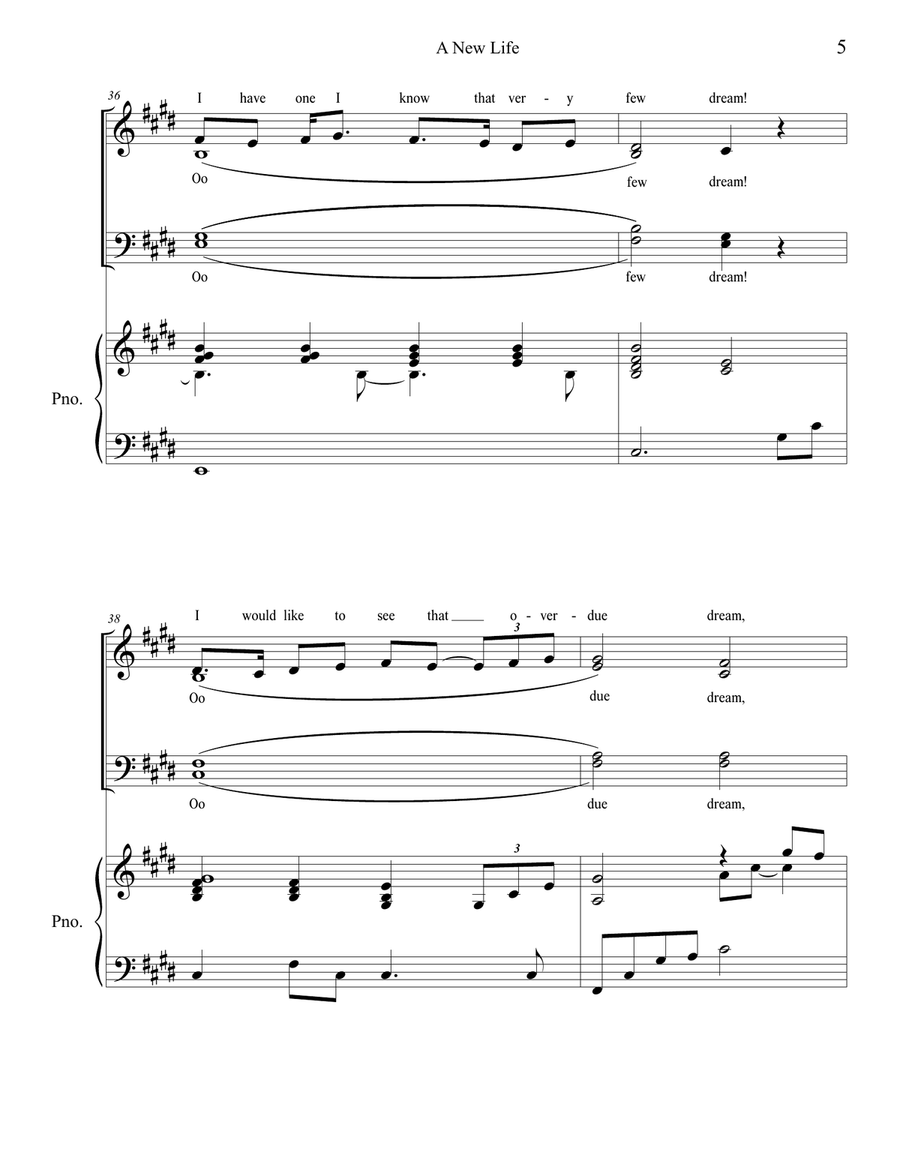 A New Life A New Life 4-Part scores gallery preview page 5