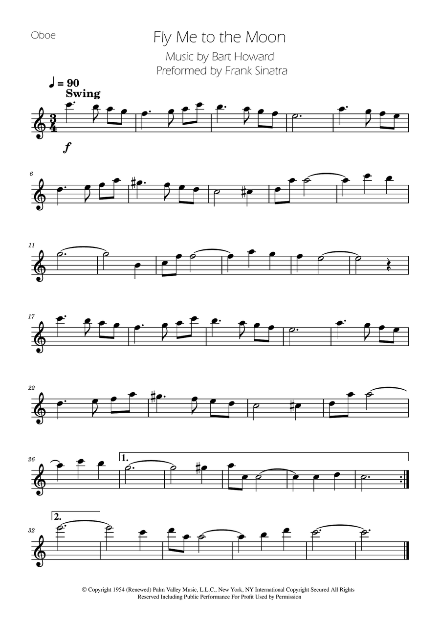 Fly Me To The Moon (In Other Words) Woodwind Duet scores gallery preview page 2