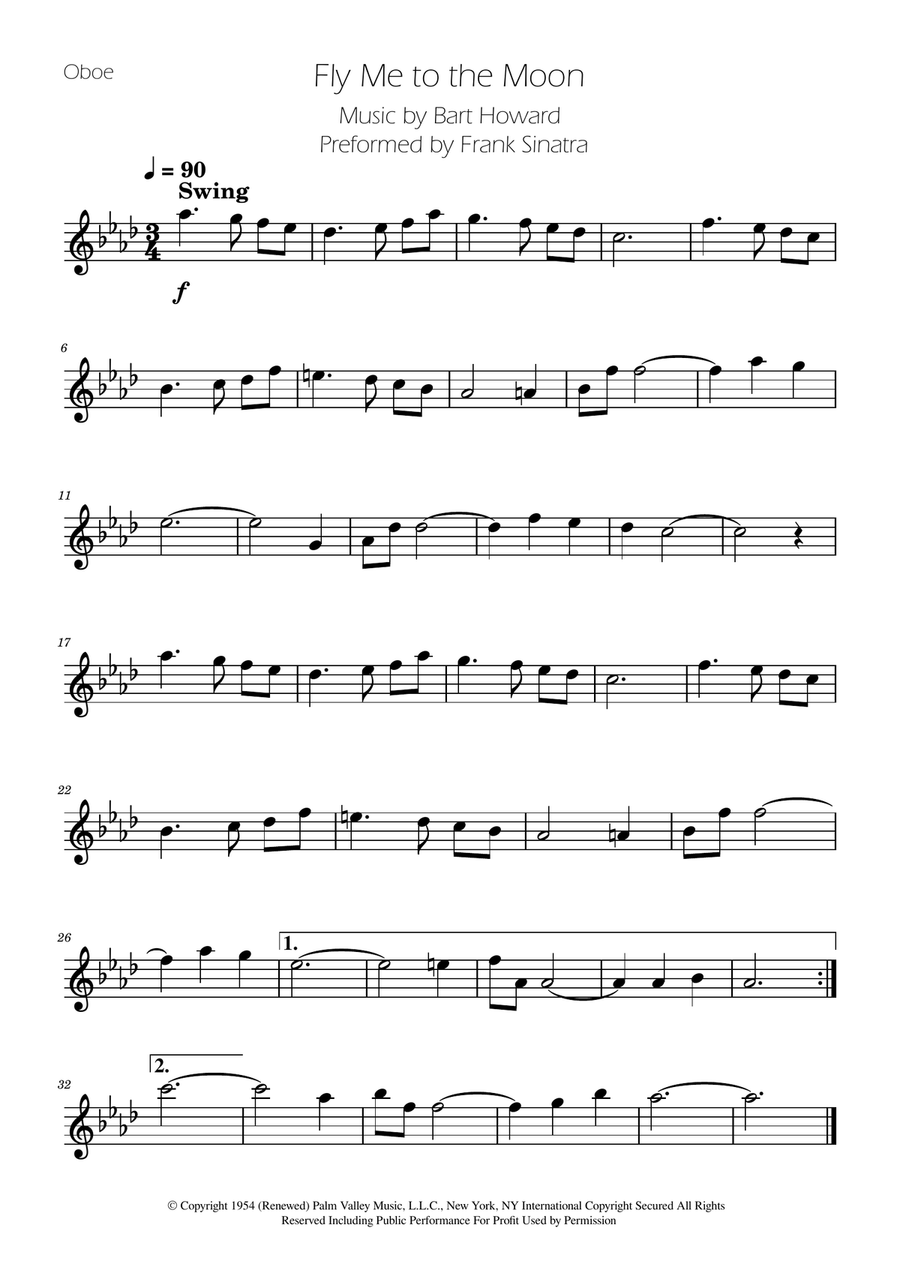 Fly Me To The Moon (In Other Words) Woodwind Duet scores gallery preview page 2