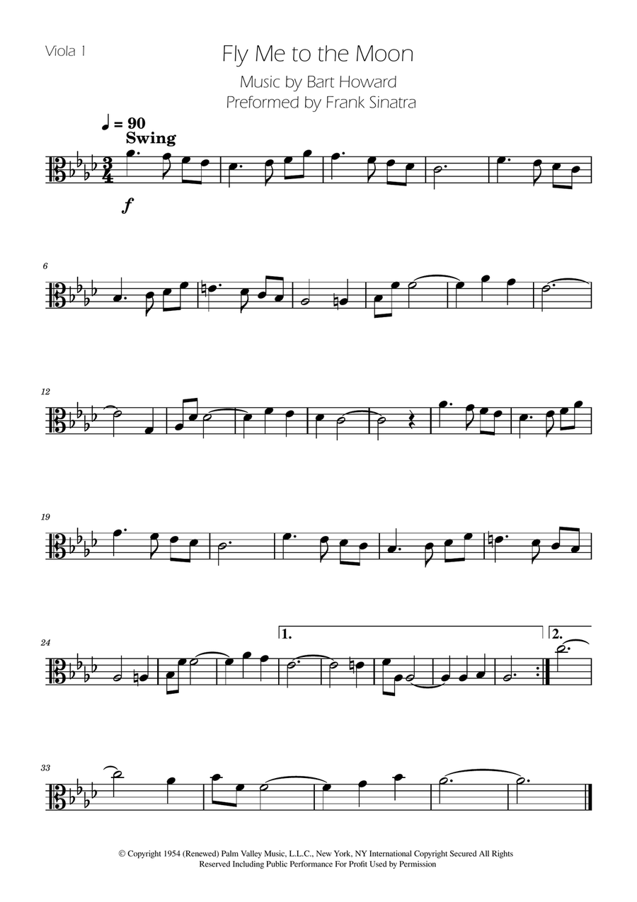 Fly Me To The Moon (In Other Words) String Duet scores gallery preview page 2